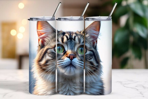 Download Anime Tabby Cat Feline Eyes Tumbler Wrap - Premium Resources
