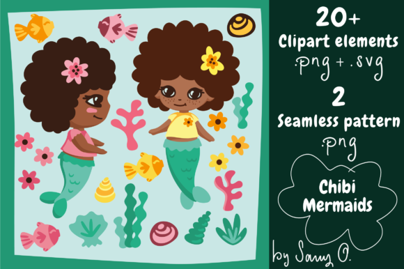 Download Chibi Anime Mermaid Ocean Clipart - Premium Resources